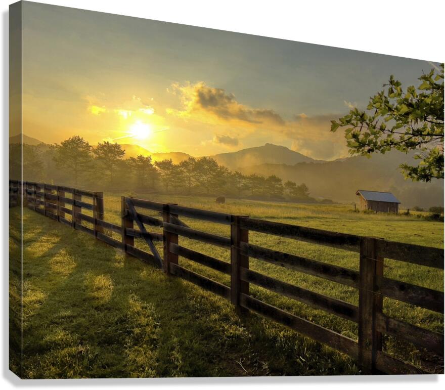 Sunrise Over The Farm Canvas Print
